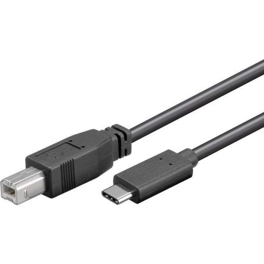 PremiumCord USB-C/USB-B napájecí kabel 2,5W 1m černý PremiumCord USB-C/USB-B napájecí kabel 2,5W 1m černý
