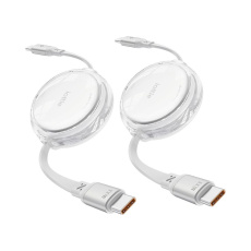 iOttie 100W Retractable samonavíjecí USB-C kabely (2 ks) bílé