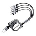 Multi nabíjecí kabel USB - 3x MicroUSB - bílý