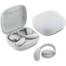 Guess Satin Classic Logo OWS bezdrátová sluchátka béžová