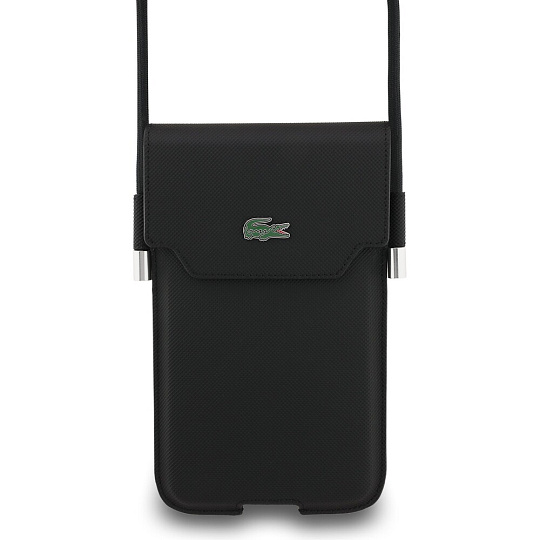 Lacoste PVC Iconic Petit Pique Metal Logo kapsa na telefon XL černá