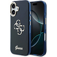 Guess IML 4G Script Metal Logo kryt iPhone 17 modrý