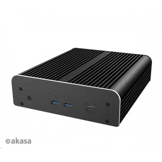 AKASA case Newton TN, fanless case, černá