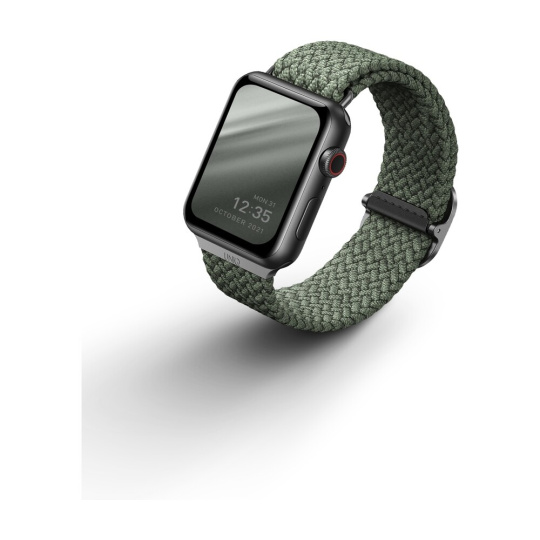 UNIQ Aspen Braided řemínek Apple Watch 46/45/44/42mm zelený