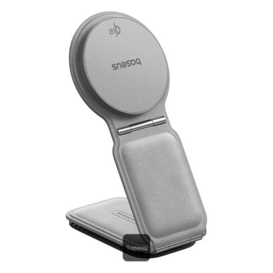 Baseus PrimeTrip C02 držák do auta s bezdrátovým nabíjením Qi2 na palubní desku šedý Baseus PrimeTrip C02 držák do auta s bezdrátovým nabíjením Qi2 na palubní desku šedý