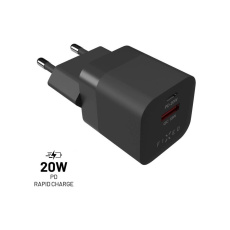 FIXED Mini nabíječka s USB-C a USB-A výstupem PD 20W a QC 3.0 černá FIXED Mini nabíječka s USB-C a USB-A výstupem PD 20W a QC 3.0 černá