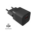 FIXED Mini nabíječka s USB-C a USB-A výstupem PD 20W a QC 3.0 černá