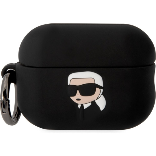 Karl Lagerfeld 3D Logo NFT Karl Head Silikonové pouzdro Airpods Pro 2 černé