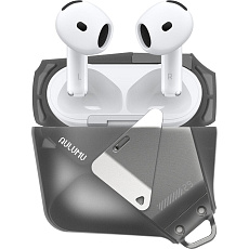 Aulumu A29 Geometric Case pouzdro AirPods 4 Translucent Gray