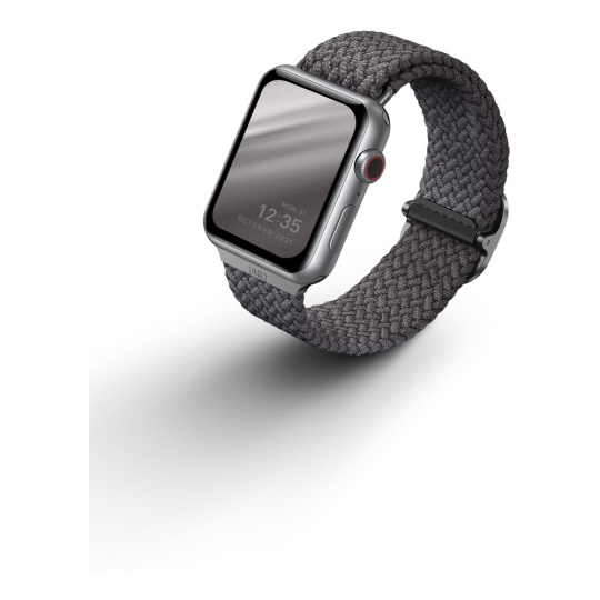 UNIQ Aspen Braided řemínek Apple Watch 46/45/44/42mm šedý