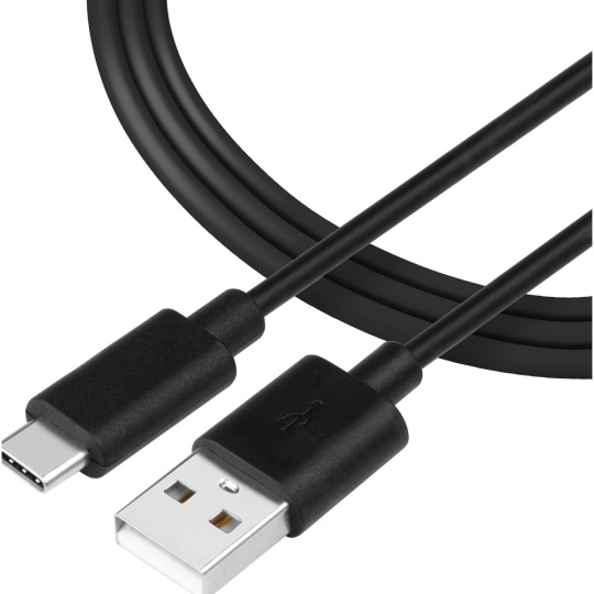 Tactical Smooth Thread Cable USB-A/USB-C 1m černý