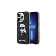 Karl Lagerfeld Monogram Ikonik zadní kryt pro iPhone 15 Pro černý