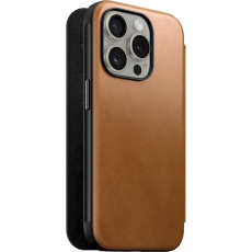 Nomad Modern Leather Folio iPhone 15 Pro english tan