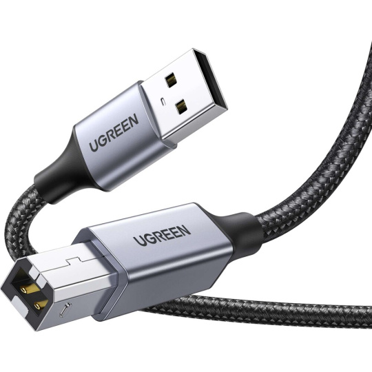 UGREEN USB-A (M)/USB-B 2.0 pletený kabel, 1 metr