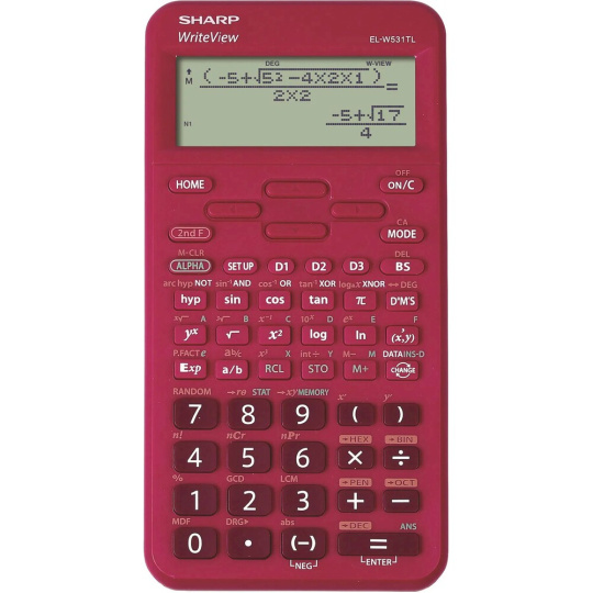 Sharp ELW531TLBRD kalkulačka červená