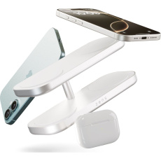 ZENS Quattro Charger Pro 4 MagSafe/Qi2 nabíjecí stanice (4x 15W) bílá