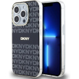 DKNY PC/TPU Repeat Pattern Tonal Stripe Magsafe kryt iPhone 14 Pro černý