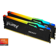 Kingston FURY Beast DDR5 64GB 6000MHz CL30 2x32GB RGB Černá