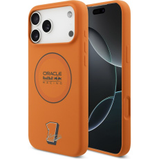 Oracle Red Bull Racing Silicone Blue Ring MagSafe kryt iPhone 17 Pro Max oranžový
