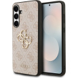 Guess PU 4G Metal Logo Zadní Kryt pro Samsung Galaxy S25 FE růžový