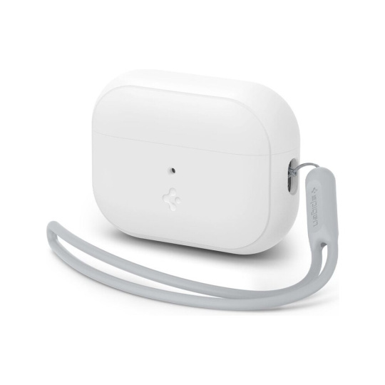 Spigen Silicone Fit pouzdro s poutkem Apple AirPods Pro (2nd Gen) bílé