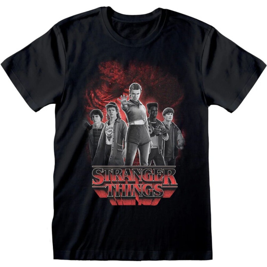 Tričko Stranger Things - Group With Vecna L