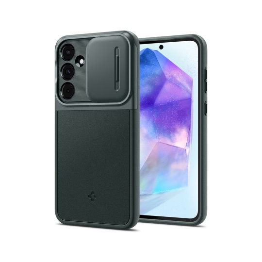 Spigen Optik Armor kryt Samsung Galaxy A55 zelený