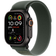 Apple Watch 49/44/45/46mm zelený trailový tah s černým titanem S/M