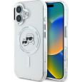 Karl Lagerfeld IML K&CH Heads Metal Frame MagSafe kryt pro iPhone 16 Plus čirý