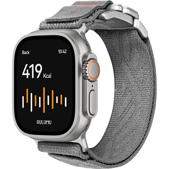 Aulumu C03 Titanium Mag Buckle řemínek Apple Watch 49/46/45/44/42mm Titanium Buckle/Gray
