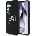 Karl Lagerfeld Liquid Silicone K&CH Heads MagSafe kryt Samsung Galaxy S25+ černý