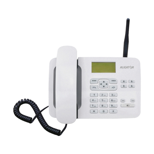 ALIGATOR T100 stolní GSM telefon bílý