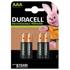 Duracell Rechargeable AAA nabíjecí baterie, 900mAh, 4 ks