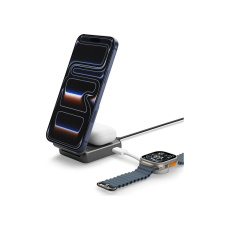 Spigen Essential MagSafe 2in1+C Qi2/MagSafe nabíječka (25W) černá