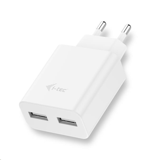 i-tec USB Power Charger 2 Port 2.4A - USB nabíječka - bílá