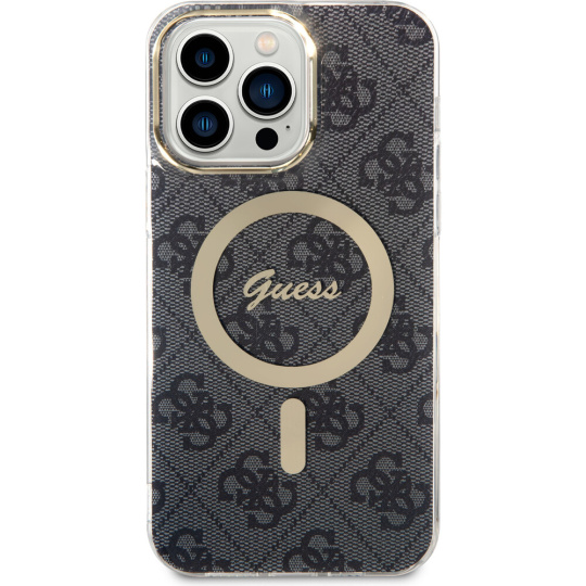 Guess IML 4G MagSafe kryt iPhone 15 Pro Max černý