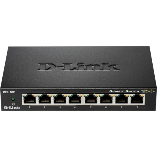 D-Link DGS-108 8-portový Gigabit Desktop Switch