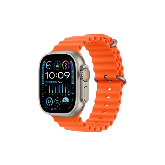 Apple Watch Ultra 2 49mm titanová s oranžovým oceánským řemínkem