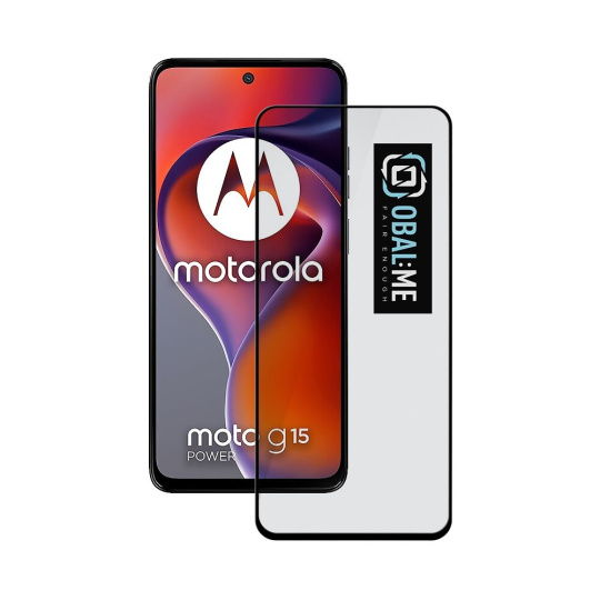 OBAL:ME 5D tvrzené sklo Motorola G15/G15 Power černé