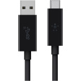 Belkin USB-C/USB-A 3.1 kabel, 0,9m, 10 Gb/s, černý