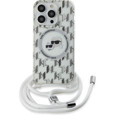 Karl Lagerfeld IML Monogram Crossbody K&CH Heads MagSafe zadní kryt iPhone 14 Pro Max čirý