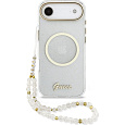 Guess IML Glitter Script Strap MagSafe kryt iPhone Air čirý