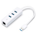 TP-Link UE330 USB 3.0 HUB + adaptér USB 3.0 na Ethernet, bílý