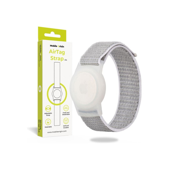 Mobile Origin AirTag Strap nylonový řemínek šedý