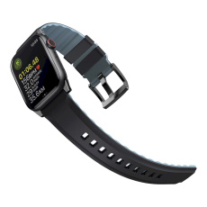 UNIQ Linus AiroSoft silikonový řemínek Apple Watch 45/44/42mm černý
