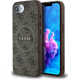 Guess PU Leather 4G Colored Ring MagSafe kryt iPhone 17e/16e hnědý