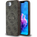 Guess PU Leather 4G Colored Ring MagSafe kryt iPhone 16e hnědý