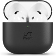 iWant kožený kryt pro AirPods 4/4 (ANC) černá