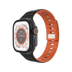 FIXED Silicone Magnetic Strap řemínek Apple Watch 44/45/46/49mm černý FIXED Silicone Magnetic Strap řemínek Apple Watch 44/45/46/49mm černý