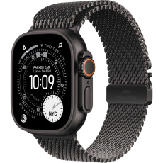 Apple Watch Ultra 3 (2025) 49mm Černý titan s černým titanovým milánským tahem L Apple Watch Ultra 3 (2025) 49mm Černý titan s černým titanovým milánským tahem L